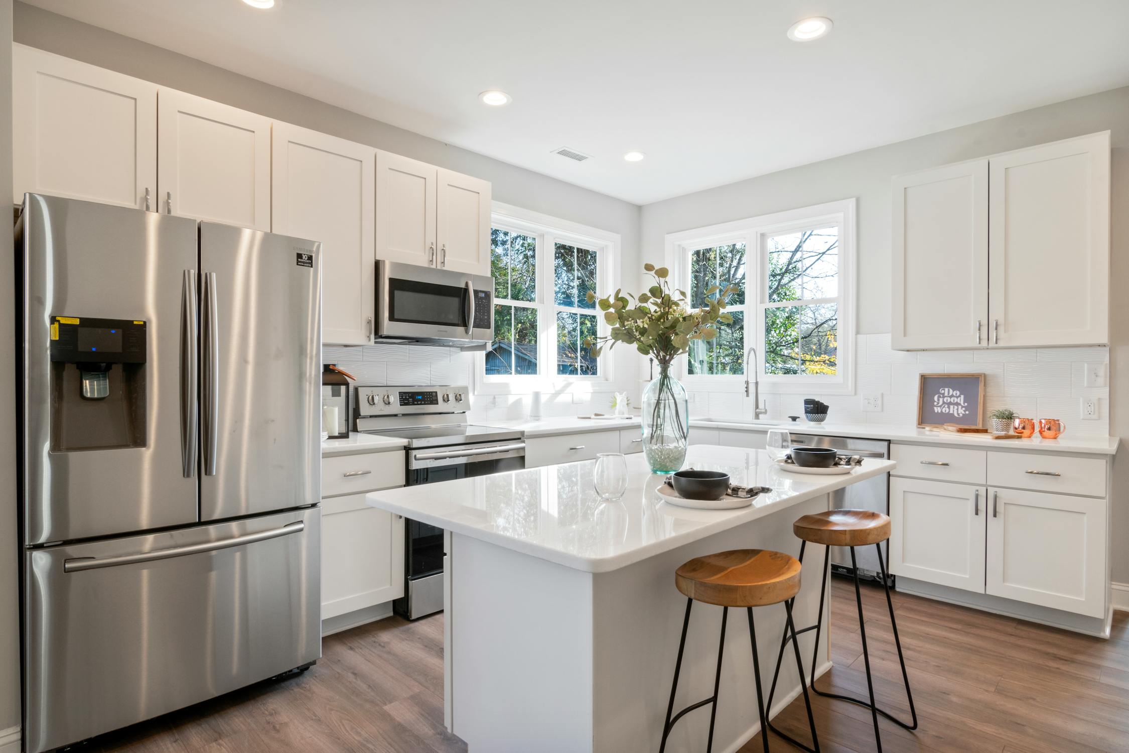Williams kitchen after renovation — open plan with new cabinetry